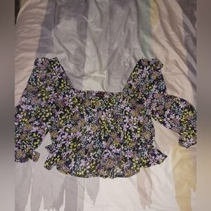 Material girl crop top blouse